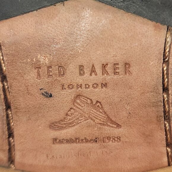 Ted Baker Derby Brogue Black Leather Men's Boots - Picture 14 of 14